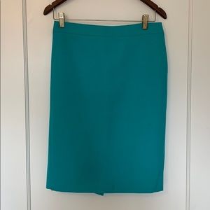 Teal JCrew No.2 Pencil Skirt